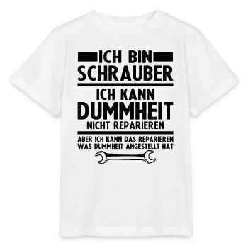 Ich bin schrauber - Stanley/Stella Kinder T-Shirt MINI CREATOR  - Weiß - Vorne - Maike (125cm)