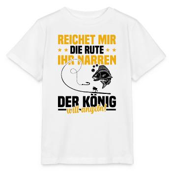 Reichet mir die rute ihr der könig will angeln! - Stanley/Stella Kinder T-Shirt MINI CREATOR  - Weiß - Vorne - Maike (125cm)