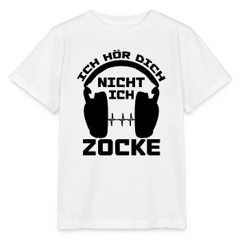 Ich Hör Dich Nicht Ich Zocke - Stanley/Stella Kinder T-Shirt MINI CREATOR  - Weiß - Vorne - Maike (125cm)
