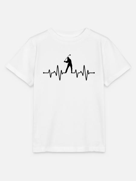 Golf-Herzschlag - Stanley/Stella Kinder T-Shirt MINI CREATOR  - Weiß