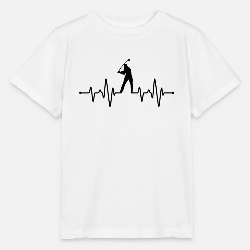 Golf battement de coeur - T-shirt bio MINI CREATOR Stanley/Stella Enfant - blanc