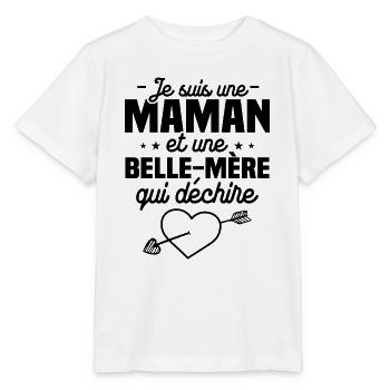 Ich bin eine Mutter und eine Schwiegermutter, die rocken - Stanley/Stella Kinder T-Shirt MINI CREATOR  - Weiß - Vorne - Maike (125cm)