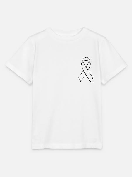 Brustkrebs Krebsschleife minimal - Stanley/Stella Kinder T-Shirt MINI CREATOR - Weiß