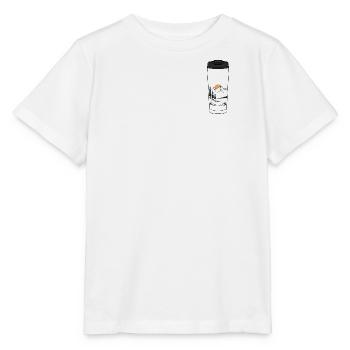 Lever de soleil en tasse de café - T-shirt bio MINI CREATOR Stanley/Stella Enfant - blanc - Devant - Maike (125cm)