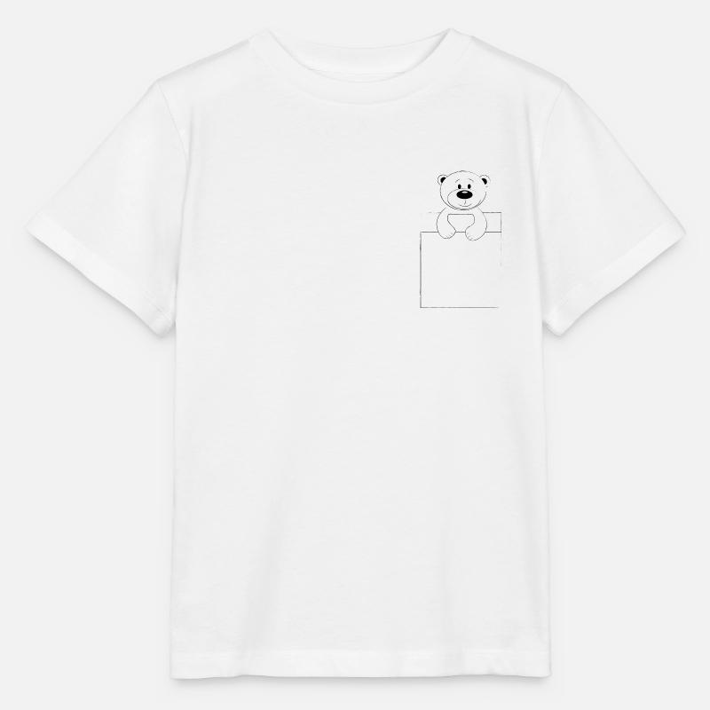 Ours au lit - T-shirt bio MINI CREATOR Stanley/Stella Enfant - blanc