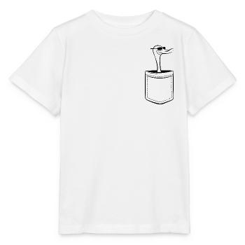 Mon canard dans ma poche - poche poitrine - T-shirt bio MINI CREATOR Stanley/Stella Enfant - blanc - Devant - Maike (125cm)