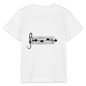 BACH as sheet music (black) - Stanley/Stella MINI CREATOR Kids’ T-Shirt - white - Front - Maike (125cm)