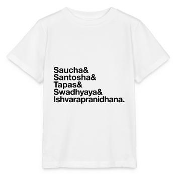Saucha Santosha Tapas Swadhyaya Ishvarapranidhana - Stanley/Stella MINI CREATOR Kids’ T-Shirt - white - Front - Maike (125cm)