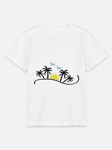 sunset birds - Stanley/Stella Kinder T-Shirt MINI CREATOR  - Weiß