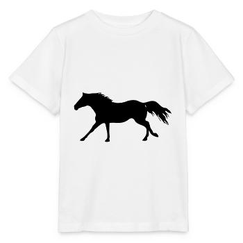 Pferd-QH-Galopp - Stanley/Stella Kinder T-Shirt MINI CREATOR  - Weiß - Vorne - Maike (125cm)