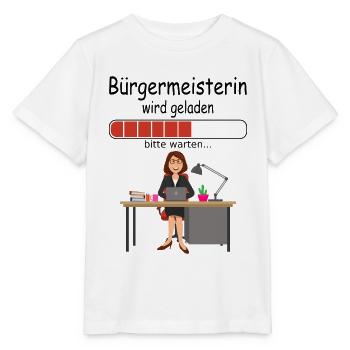 neuen Amtsantritt Amtseinführung Bürgermeisterin - Stanley/Stella Kinder T-Shirt MINI CREATOR  - Weiß - Vorne - Maike (125cm)