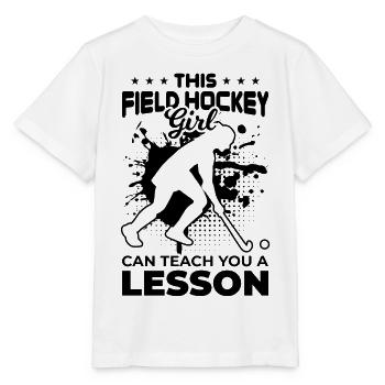 Feldhockey Mädchen - Stanley/Stella Kinder T-Shirt MINI CREATOR  - Weiß - Vorne - Maike (125cm)