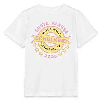 ERSTE KLASSE SCHULKIND 2025 - EINSCHULUNG 2025 - Stanley/Stella Kinder T-Shirt MINI CREATOR  - Weiß - Vorne - Maike (125cm)