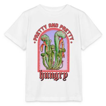 Pretty and Pretty Hungry Plant - Stanley/Stella Kinder T-Shirt MINI CREATOR  - Weiß - Vorne - Maike (125cm)