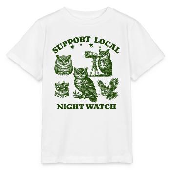 hibou Love Support Veille de nuit locale - T-shirt bio MINI CREATOR Stanley/Stella Enfant - blanc - Devant - Maike (125cm)