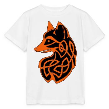 Renard celte - T-shirt bio MINI CREATOR Stanley/Stella Enfant - blanc - Devant - Maike (125cm)