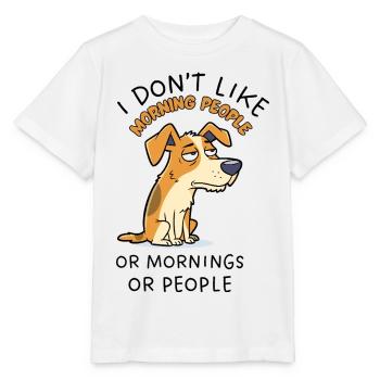 Grumpy Jack Russell Morning Mood - Stanley/Stella MINI CREATOR Kids’ T-Shirt - white - Front - Maike (125cm)