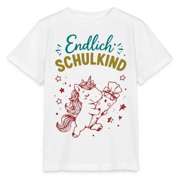 Endlich Schulkind Unicornenfreude - Stanley/Stella Kinder T-Shirt MINI CREATOR  - Weiß - Vorne - Maike (125cm)