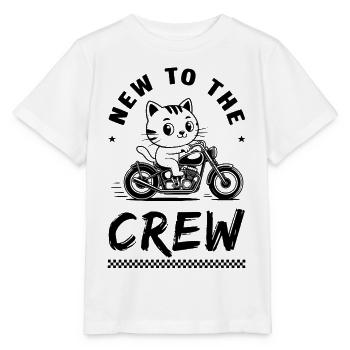Zukünftiger Radfahrer – Baby-Fahrer wie der Vater - Stanley/Stella Kinder T-Shirt MINI CREATOR  - Weiß - Vorne - Maike (125cm)