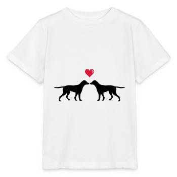 hunde verliebt - Stanley/Stella Kinder T-Shirt MINI CREATOR  - Weiß - Vorne - Maike (125cm)