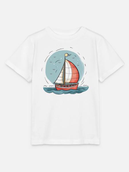 Segelboot - Stanley/Stella Kinder T-Shirt MINI CREATOR - Weiß