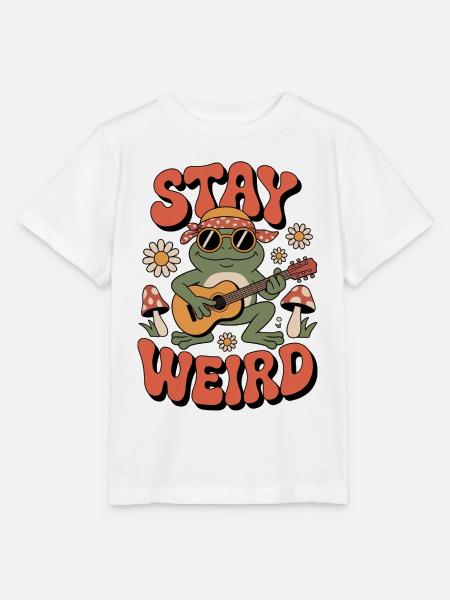 Hippie Stay Weird - Stanley/Stella Kinder T-Shirt MINI CREATOR - Weiß