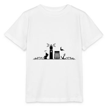 PHARE Panier de plage Mer Côte - T-shirt bio MINI CREATOR Stanley/Stella Enfant - blanc - Devant - Maike (125cm)