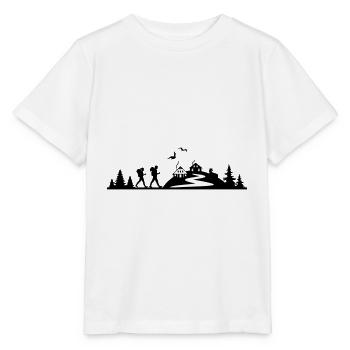 RANDONNEURS MONTAGNE Cabanes forêt - T-shirt bio MINI CREATOR Stanley/Stella Enfant - blanc - Devant - Maike (125cm)