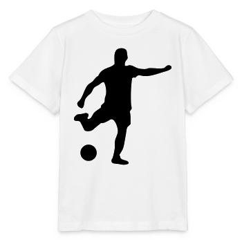 fussballer / fußball soccer football schuss - Stanley/Stella Kinder T-Shirt MINI CREATOR  - Weiß - Vorne - Maike (125cm)