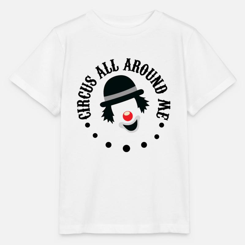 Cirque et un beau clown - T-shirt bio MINI CREATOR Stanley/Stella Enfant - blanc