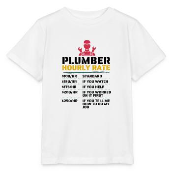 Klempner Stundensatz für Klempner - Stanley/Stella Kinder T-Shirt MINI CREATOR  - Weiß - Vorne - Maike (125cm)