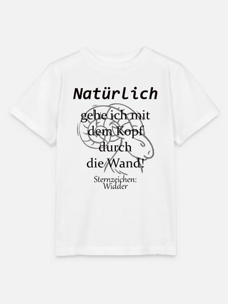 Sternzeichen Widder Horsokop Virgo Lustig Geschenk - Stanley/Stella Kinder T-Shirt MINI CREATOR - Weiß
