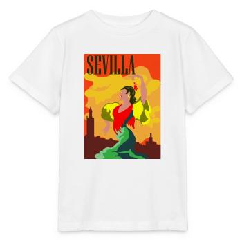 SEVILLA BAILE by The Manzanita´s - Stanley/Stella Kinder T-Shirt MINI CREATOR  - Weiß - Vorne - Maike (125cm)