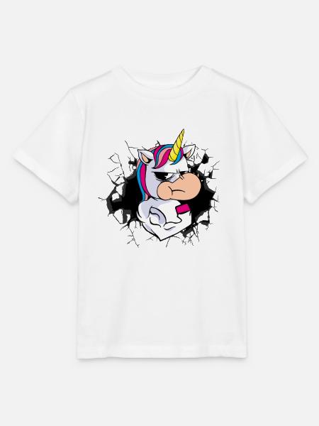 Einhorn Muskeln Power - Stanley/Stella Kinder T-Shirt MINI CREATOR  - Weiß