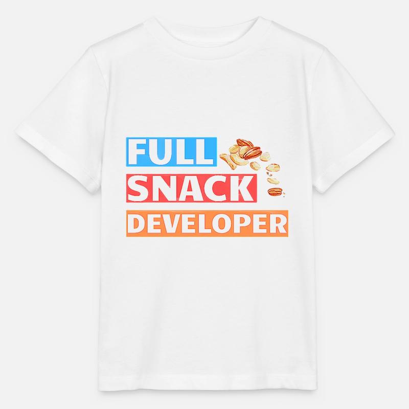 FULL SNACK DEVELOPER - DEVELOPER PUN - Stanley/Stella Kinder T-Shirt MINI CREATOR - Weiß
