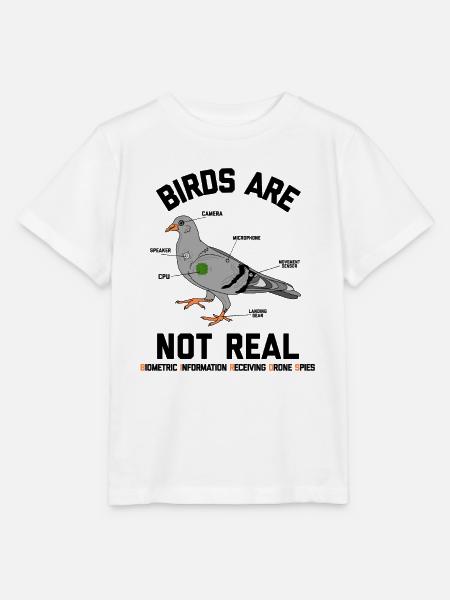 Vögel nicht wirklich Spion Taube Lustige Drohne Verschwörung - Stanley/Stella Kinder T-Shirt MINI CREATOR - Weiß