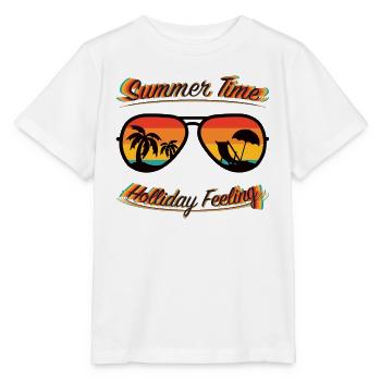 Heure d’été - Sentiment de vacances - T-shirt bio MINI CREATOR Stanley/Stella Enfant - blanc - Devant - Maike (125cm)