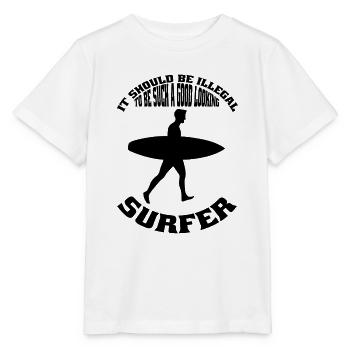 Moniteur de surf Surfer surf surf surf surf - T-shirt bio MINI CREATOR Stanley/Stella Enfant - blanc - Devant - Maike (125cm)