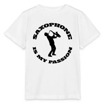 Saxophone Saxophonist Instrument Saxophone Music - Stanley/Stella MINI CREATOR Kids’ T-Shirt - white - Front - Maike (125cm)
