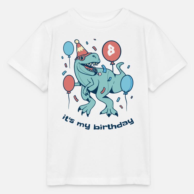 C’est mon anniversaire Dino - T-shirt bio MINI CREATOR Stanley/Stella Enfant - blanc