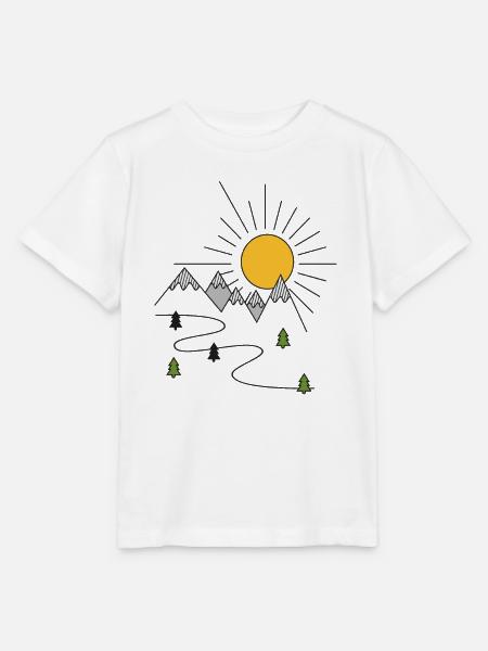 Berge - Stanley/Stella Kinder T-Shirt MINI CREATOR  - Weiß