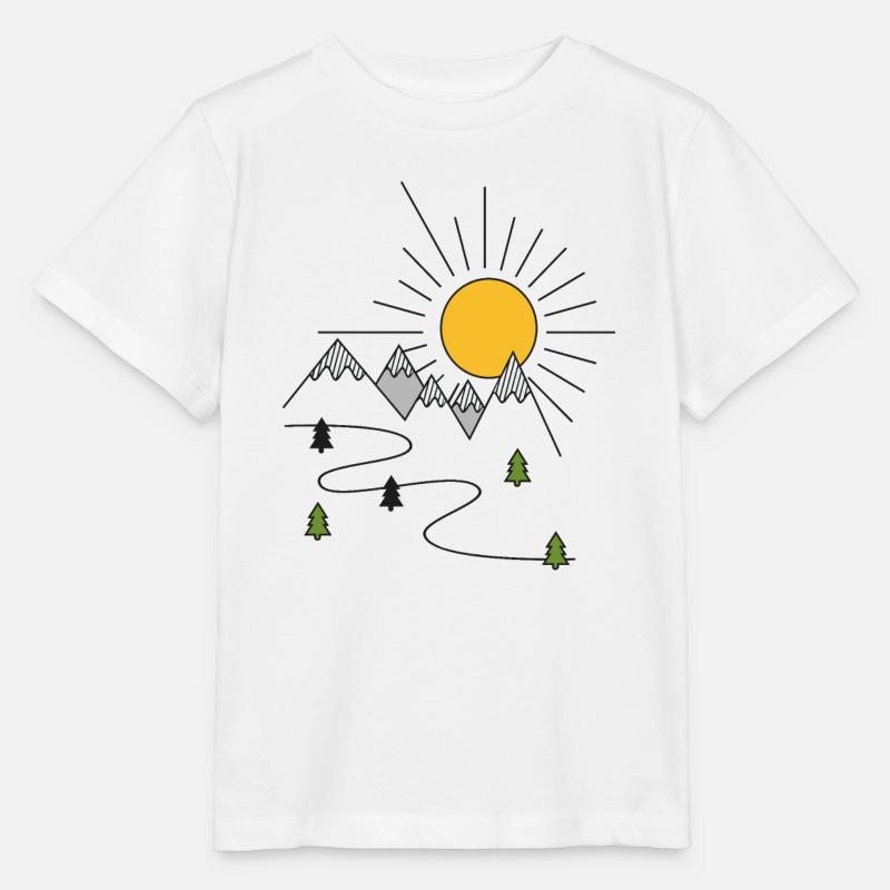 Berge - Stanley/Stella Kinder T-Shirt MINI CREATOR  - Weiß