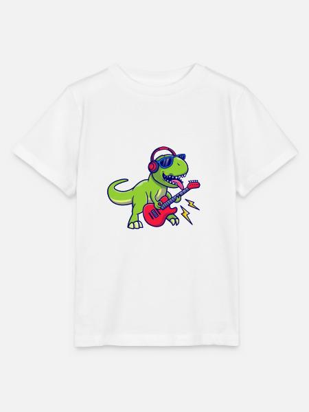 Dinosaur makes everything Possible - Stanley/Stella Kinder T-Shirt MINI CREATOR  - Weiß