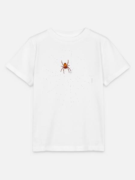 Spinne mit Spinnennetz - Stanley/Stella Kinder T-Shirt MINI CREATOR - Weiß