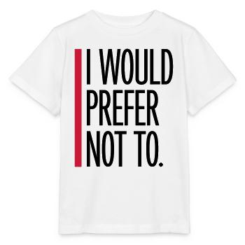 Je préfère ne pas - T-shirt bio MINI CREATOR Stanley/Stella Enfant - blanc - Devant - Maike (125cm)