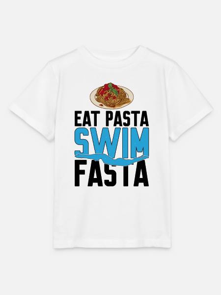 Eat Pasta Swim Fasta 10 - Stanley/Stella Kinder T-Shirt MINI CREATOR - Weiß