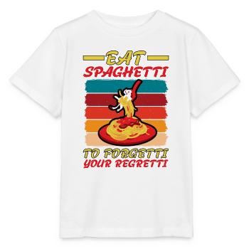 Eat Spaghetti To Forgetti Your Regretti 4 - Stanley/Stella Kinder T-Shirt MINI CREATOR  - Weiß - Vorne - Maike (125cm)