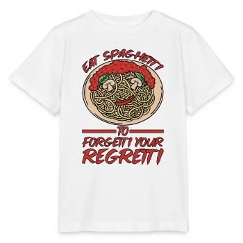 Mangez des spaghettis pour oublier vos regrets 5 - T-shirt bio MINI CREATOR Stanley/Stella Enfant - blanc - Devant - Maike (125cm)