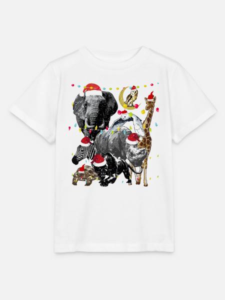 Dschungeltiere - Weihnachtsthema - Stanley/Stella Kinder T-Shirt MINI CREATOR - Weiß