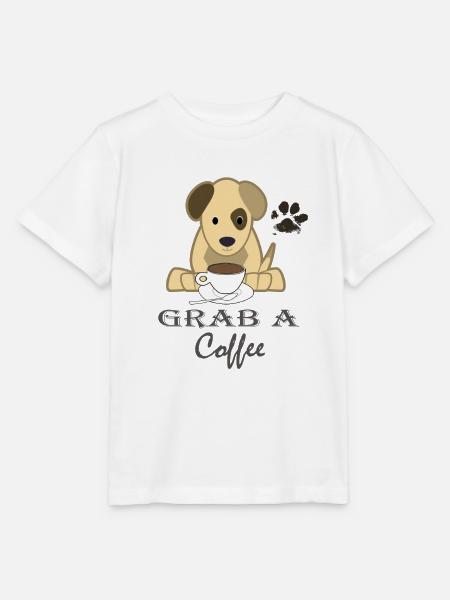Grab A Coffee - Stanley/Stella Kinder T-Shirt MINI CREATOR - Weiß